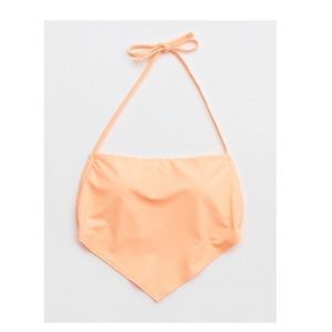 Peach colored bandana Bandeau bikini top.